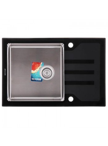 Мойка на кухню из нержавеющей стали Mixxus MX3047851-HM-Glass MX0574
