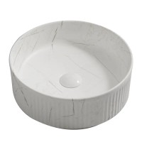 Раковина накладная Mixxus Premium WAVE-0102 MARBLE 370х370х130 мм MP6528