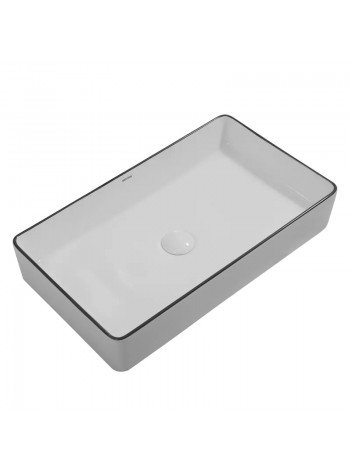 Раковина чаша у ванну чорна 600х340х110 мм Mixxus QUADRO-0107 EDGE MP6521