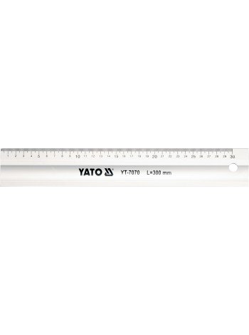 Линейка металлическая 300 мм Yato YT-7070