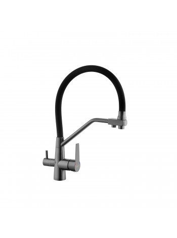 Кухонный смеситель с подключением к фильтру Kroner KRP Edelstahl Klassisch - PVD03817BLK