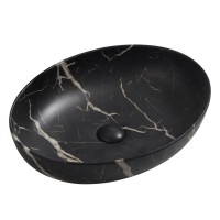 Раковина накладная Mixxus Premium ELLIPSE-0102 MARBLE 515х400х130 мм MP6552