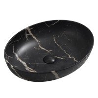 Раковина накладная Mixxus Premium ELLIPSE-0102 MARBLE 515х400х130 мм MP6552