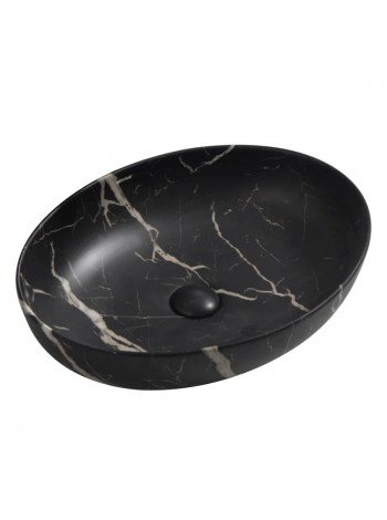 Раковина накладная Mixxus Premium ELLIPSE-0102 MARBLE 515х400х130 мм MP6552