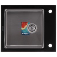 Мойка на кухню Mixxus MX0573 из закаленнго стекла и нержавеющей стали