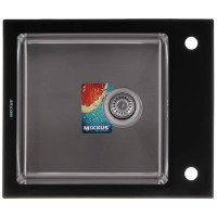 Мойка на кухню Mixxus MX0573 из закаленнго стекла и нержавеющей стали