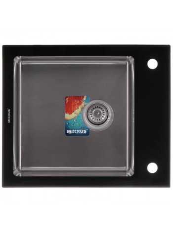 Мойка на кухню из нержавеющей стали Mixxus MX(304)6051-HM-Glass MX0573