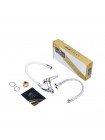 Смеситель для кухни белый с гибким изливом Kroner KRM Odra - C032WHI