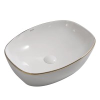 Раковина накладная Mixxus Premium DIVERSE-0109 EDGE GOLD 500х380х140 мм MP6548