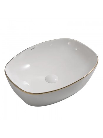 Раковина накладна Mixxus Premium DIVERSE-0109 EDGE GOLD 500х380х140 мм MP6548