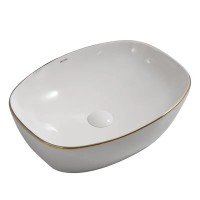 Раковина накладная Mixxus Premium DIVERSE-0109 EDGE GOLD 500х380х140 мм MP6548