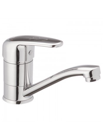 Смеситель для кухни чёрный HAIBA MAGIC 555 15 см с черной ручкой HB0671