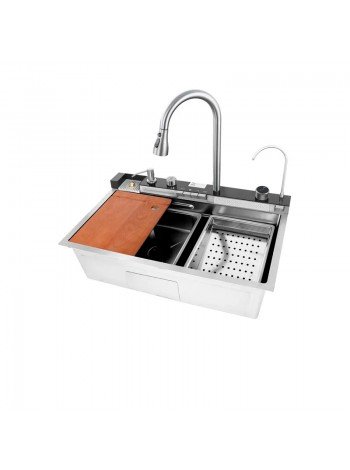 Мойка многофункциональная Mixxus MH7546-SET-06.SUS304 DECOR со встроенным смесителем MX9577