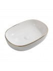Раковина чаша у ванну 600х400х150 мм Mixxus Premium ELLIPSE-0105 EDGE GOLD MP6564