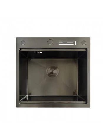 Мойка кухонная из нержавеющей стали Mixxus MH5050-SK Nano-Black графит MX1940