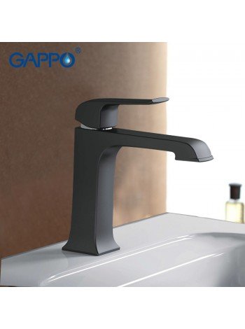 Змішувач для умивальника чорний GAPPO G1050
