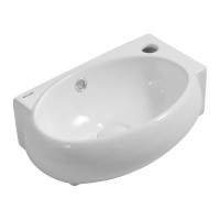Раковина підвісна Mixxus Premium DIVERSE-1201-L 400х215х140 мм з отвором під змішувач та перелив