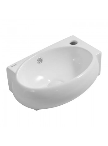 Раковина подвесная Mixxus Premium DIVERSE-1201-L 400х215х140 мм с отверстием под смеситель и перелив