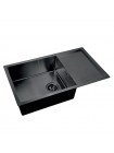 Мойка на кухню чёрная с крылом врезная под столешницу Mixxus MX7844-PVD-Black MX0561
