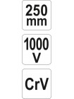 Клещи переставные 250мм Yato YT-21161