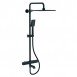 Чёрная душевая система с термостатом Koer KB-57011-05 KR4725
