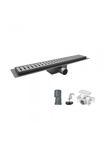 Трап для душової кабіни 900 мм Koer Fd35-70×900 Graphite із сухим затвором KR5144