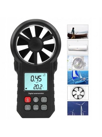 Анемометр крыльчатый 0,3-30м/с, -10-45°C WINTACT WT87A