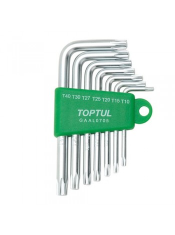 Набор ключей TORX Г-обр. TOPTUL T10-T40 7ед. GAAL0705