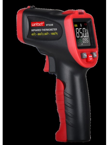 ІНФРАЧЕРВОНИЙ пірометр (кол. дисплей, термопара) -50-850°C WINTACT WT323B