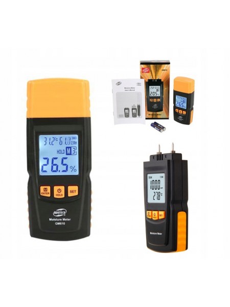 Вологомір голчастий для деревини 2-70% (28 порід, 4 типу) BENETECH GM610