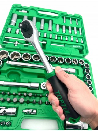 Профессиональный набор инструмента 108 ед. 1/4"&1/2" Toptul GCAI108R