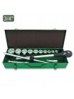 Набор инструмента  3/4" 14ед. (6-гр.)   metal case  Toptul GCAD1405