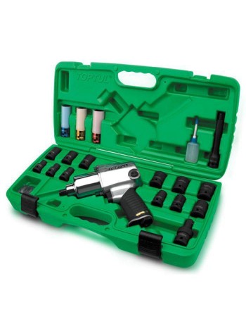 Гайковерт пневматический с набором головок TOPTUL 1/2" 27ед. GDAI2703