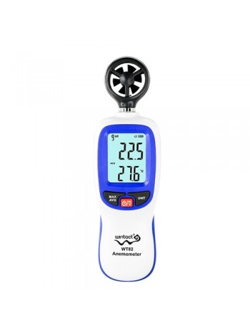 Цифровой крыльчатый анемометр 0,3-30м/с, -10-45°C WINTACT WT82