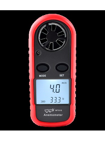 Анемометр цифровий 0,1-30м/с, -10-45°C WINTACT WT816