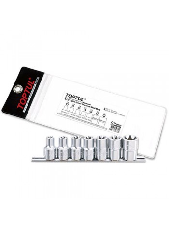 Набор головок TORX на планке TOPTUL 1/2" E10-E24 7ед. GAAG0704