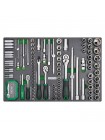 Набор инструмента в ложементе 1/4", 3/8", 1/2" 126ед. TOPTUL GEDC611