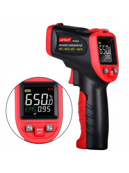 Інфрачервоний пірометр -50-650°C WINTACT WT323A