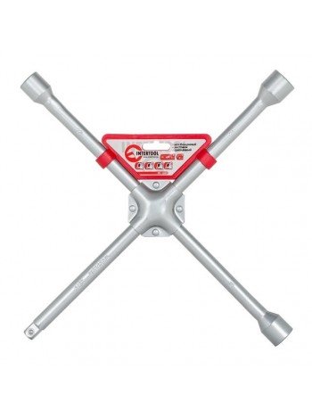 Ключ баллонный крестовой 16" x 406 мм, D=16 мм, 17; 19; 21; 1/2" профессионал INTERTOOL HT-1603