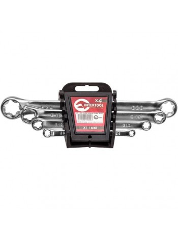 Набір накидних ключів TORX 4 шт. Т6-Т24 мм INTERTOOL XT-1400