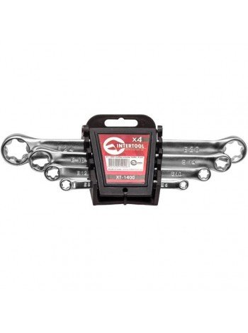 Набор накидных ключей TORX 4 шт. Т6-Т24 мм INTERTOOL XT-1400