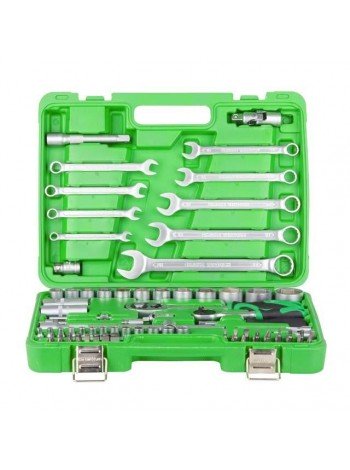 Набор инструментов 1/2" и 1/4", 82 ед, INTERTOOL ET-6082SP