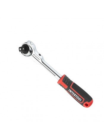 Рукоятка з храповим механізмом поворотна, 72 зуба 1/2 ", Cr-V STORM INTERTOOL ET-8009