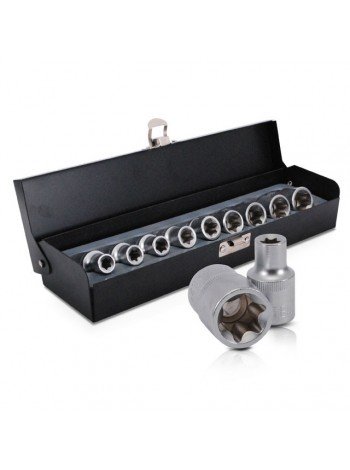 Набор головок TORX 9 ед, E10-E24, 1/2" INTERTOOL ET-6014