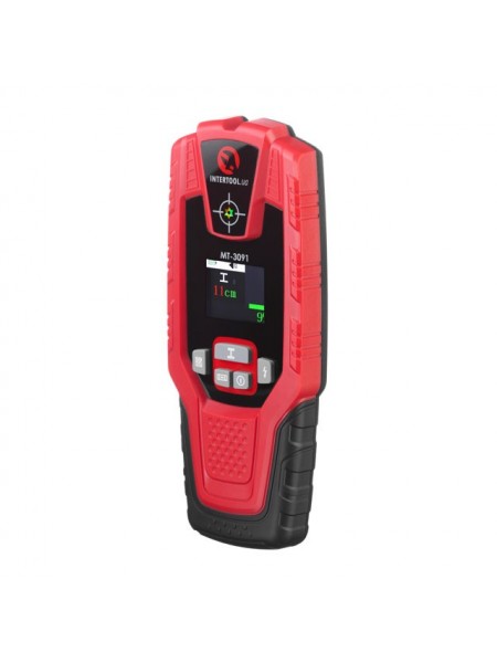 Детектор проводки, макс. глибина 10см, кольоровий дисплей INTERTOOL МТ-3091