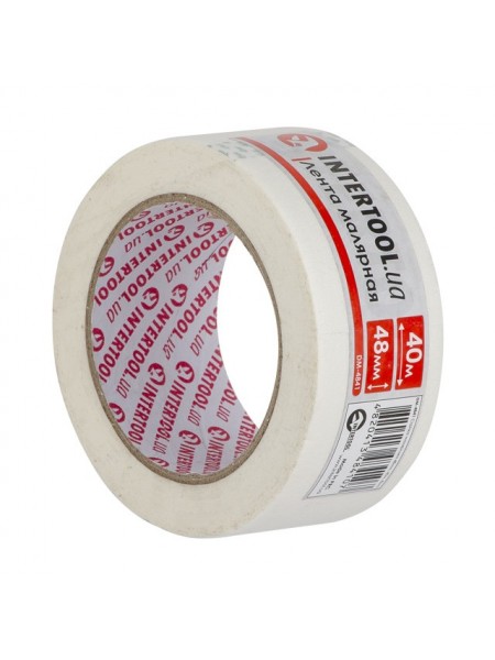 Малярська стрічка 48мм, 40м, біла INTERTOOL DM-4841