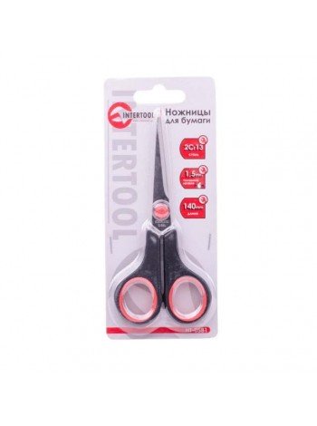 Ножницы для бумаги 140 мм INTERTOOL HT-0581