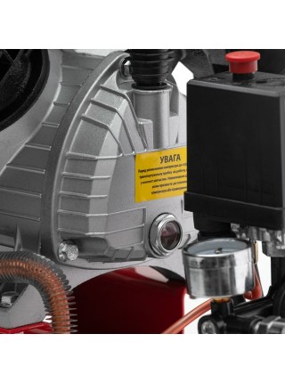 Компресор 50 л, 2.23 кВт, 220 В, 8 атм, 354 л/хв, 2 циліндра INTERTOOL PT-0004