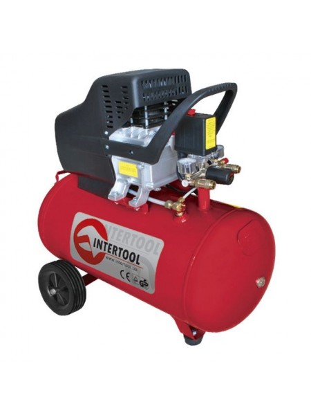 Компресор 50 л, 1.5 кВт, 220 В, 8 атм, 206 л/хв. INTERTOOL PT-0003