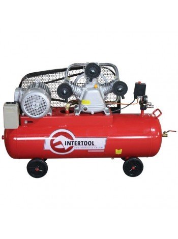 Компрессор 100 л, 4 кВт, 380 В, 8 атм, 600 л/мин. 3 цилиндра INTERTOOL PT-0036